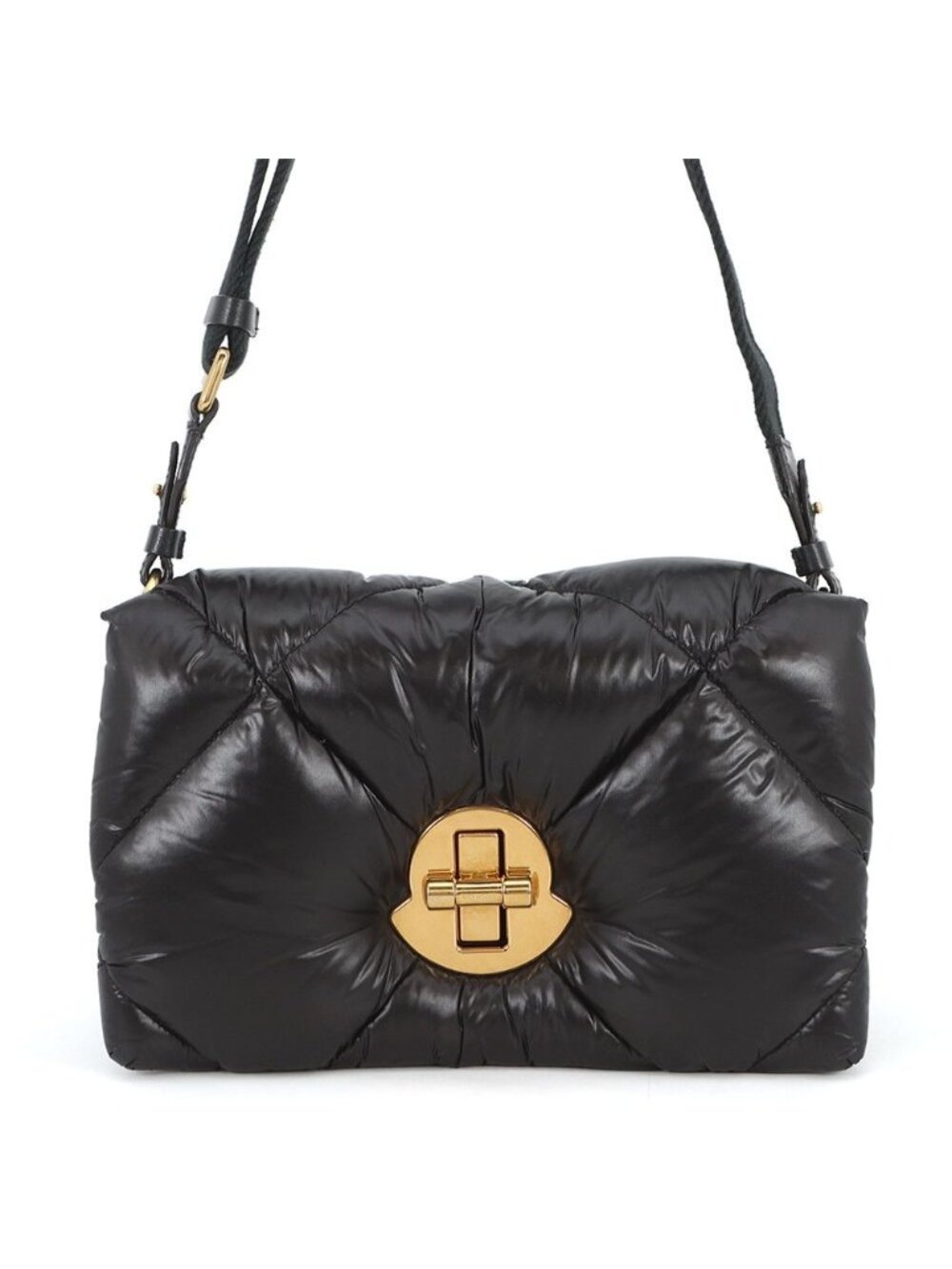 Moncler Shoulder Bag Puff Nylon Black